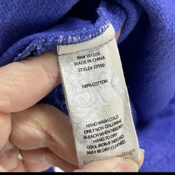 Soft Surroundings Cowl Neck Button Popover Sweatshirt Sz s - Picture 4 of 5